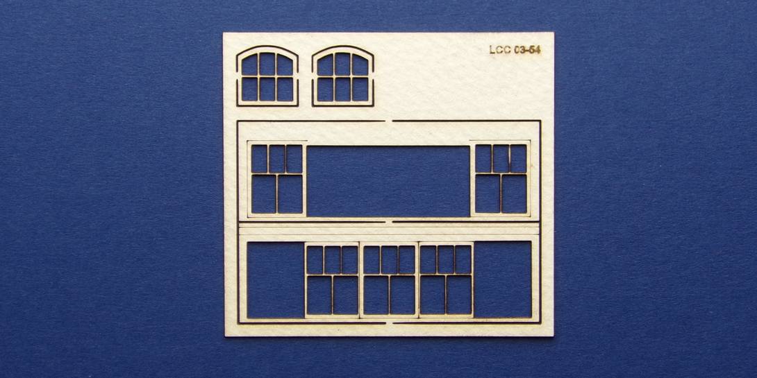 LCC 03-54 OO gauge set of windows for 03-00 type 3 Set of windows for signal box wall
